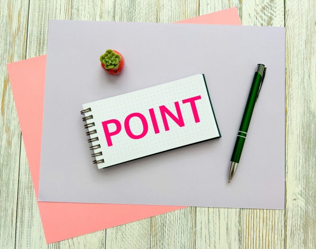紙にかかれたpointの文字