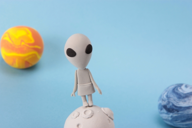 かわいい宇宙人の人形
