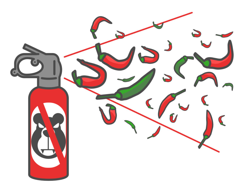 熊よけスプレーのイラスト