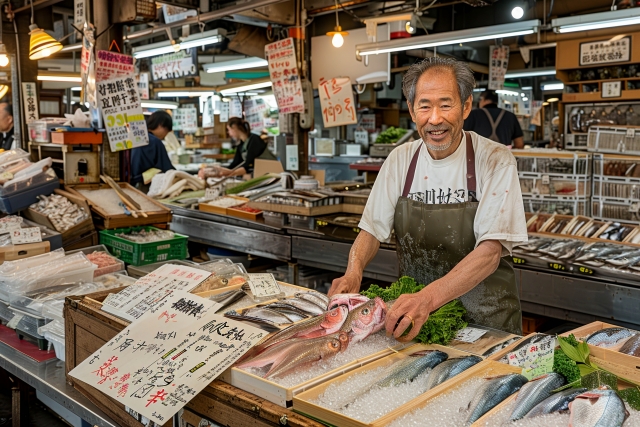 魚屋のおじいさん