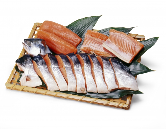 美味しそうな鮭の切り身