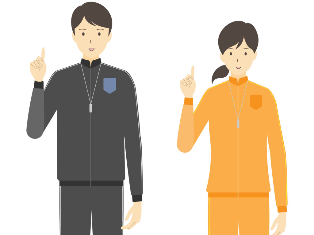 ふたりの若いスポーツコーチ