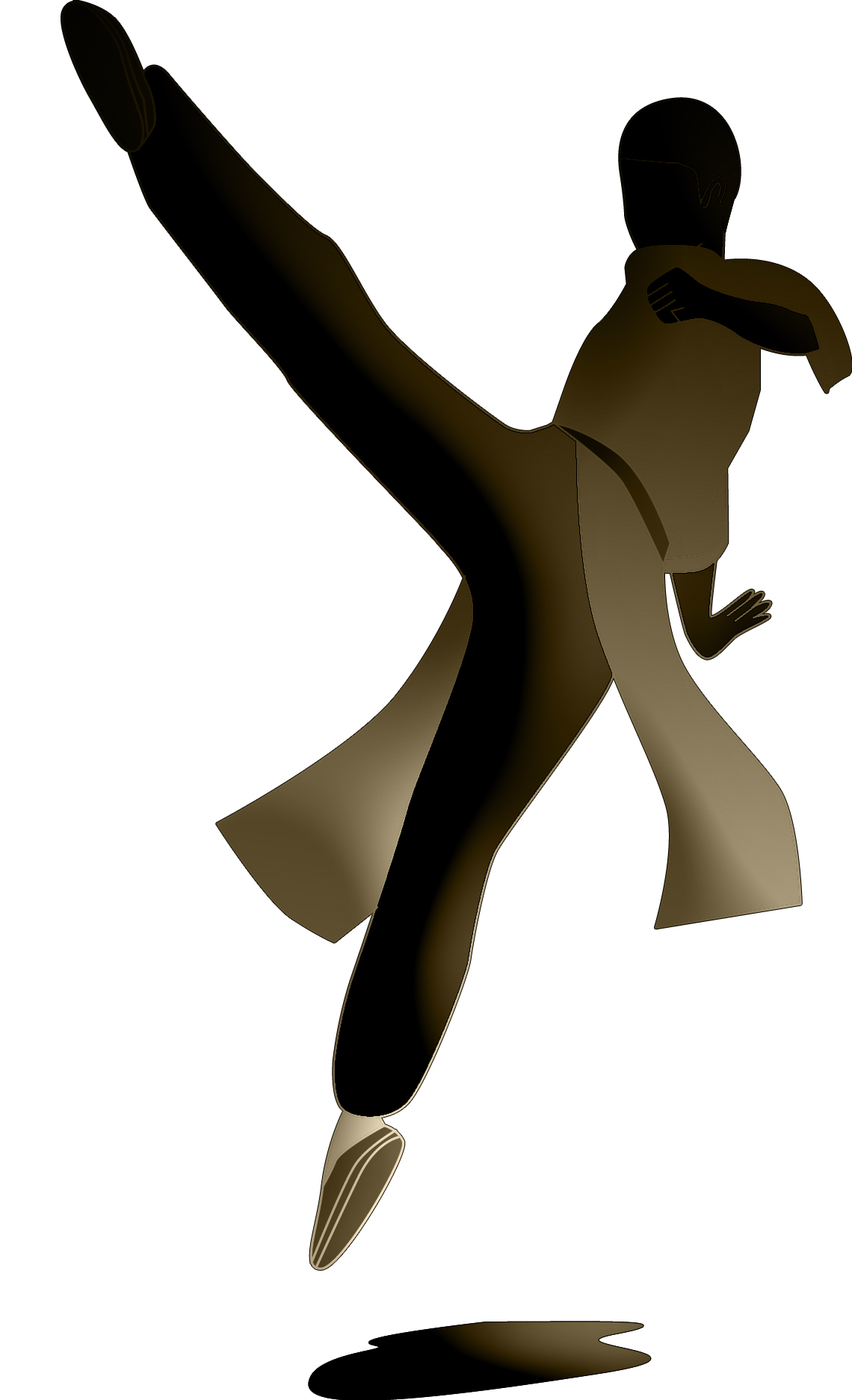 跳び蹴りをするイラスト