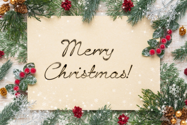 メリークリスマスと書かれたカード